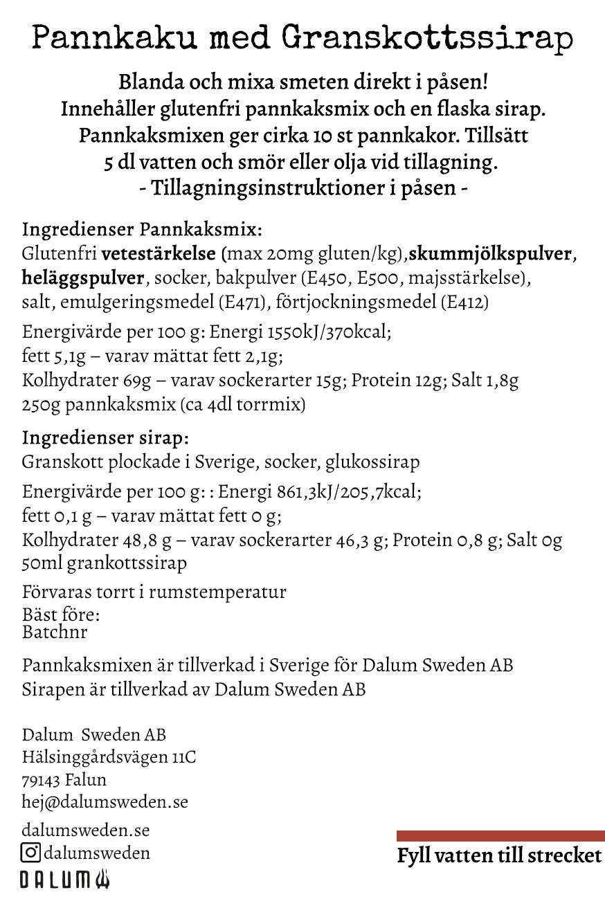 Friluftsmat Pannkaku